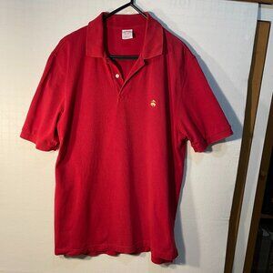 Brooks Brothers Men’s short sleeve Performance Polo shirt. Red , Size Large